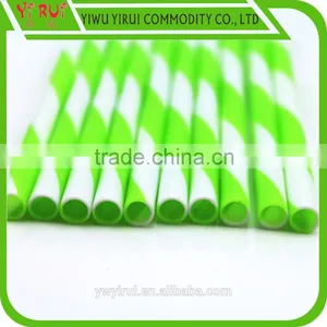 Factory Directly Supply Colorful Plastic Striped Straight Straws thumbnail-1