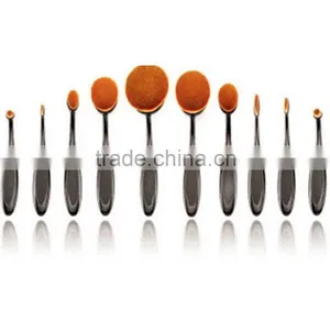 10Pc/Set Beauty Tools Toothbrush Shaped Foundation Eyebrow Eyeliner Lip Facial Makeup Oval Brushes thumbnail-1