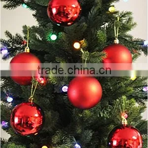 Wholesale Hatterproof Silver Red Christmas Ball Ornament Decorations/Christmas Tree Ball Ornaments thumbnail-1