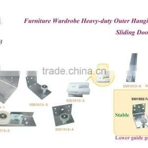 Funiture Heavy-duty Wardrobe Sliding Closet Door Roller Fittings Hardware System thumbnail-1