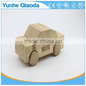 Vehicle Block Racing Car 3D Woodcraft Kit Assemble Paint DIY Toys for Kids Adults the Best Birthday Gift thumbnail-3