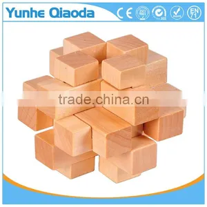Intelligence IQ Puzzle Magic Cube Brain Teaser Kongming Wooden Lock Toys thumbnail-6