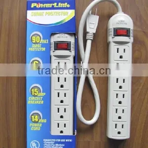 H30006 1 FT 6 Outlet Safety Surge Protector Grounded AC Wall Power Strip UL Listed thumbnail-1