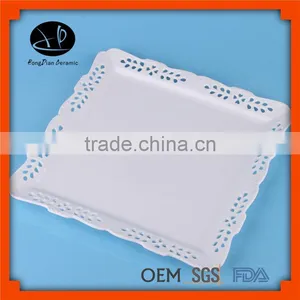 Type Event Charger Plate,square Plate,Plain White Pocelain Square Shape Dessert thumbnail-1