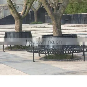 Arlau Galvanized Steel Park Round Tree Bench thumbnail-2