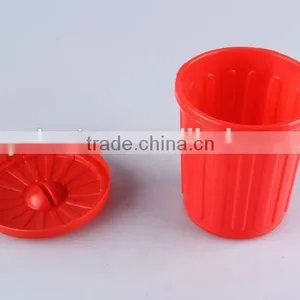 Rubbish Bin Household Garbage Can With Circular Cover/Plastic Trash Can thumbnail-2