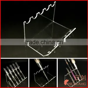 5-Slots Clear Acrylic For Pen, Makeup Brush , E-Cigarette , Vapor, Pencil Display Stand thumbnail-1