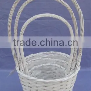 Inexpensive Outdoor Wicker Flower Basket thumbnail-1
