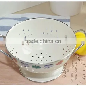 Home Kitchen Multifunctional Metal Colander Vegetable Fruit Drain Basket thumbnail-3