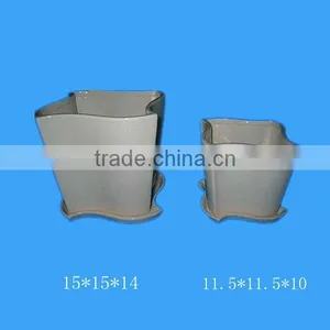 Promotional White Ceramic Flower Pot thumbnail-1