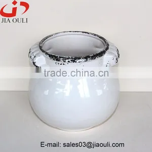 Good Sales White Antique Ceramic Flower Pot, Outdoor Flower Pots Antique Planter thumbnail-1