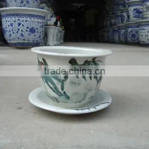Factory Wholesale Handpainted Ceramic Bonsai Pots thumbnail-1