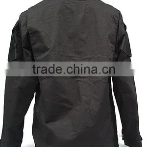 SWAT Airsoft Black BDU Uniform Set Shirt Pants thumbnail-1
