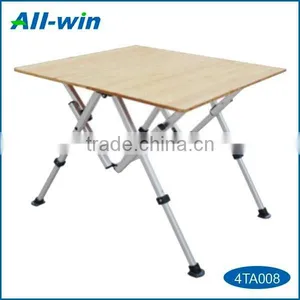 Outdoor Adjustable Square Bamboo Camping Table thumbnail-1