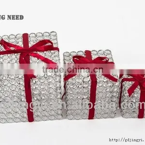 Wholesale Led Christmas Decoration Iron Acrylic Square Gift Box thumbnail-4