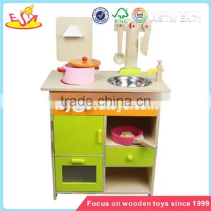 Wholesale Most Popular Wooden Kitchen Set Game for Kids Funny Wooden Kitchen Set Toy W10C056 thumbnail-2