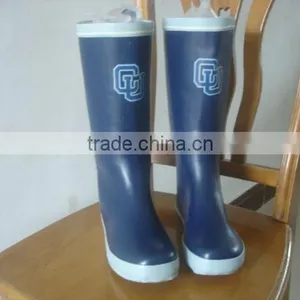 Patterned Rubber Rain Boots Flat Sole Outdoor Rain Boots thumbnail-1