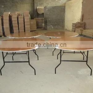 Plywood Round or Rectangle Folding Tables Wedding Table thumbnail-1