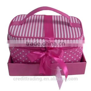 High Quality Brand Zipper Patent Leather Cosmetic Bag thumbnail-1