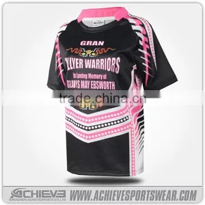 100%Polyester Sublimation Printing Wholesale Rugby League Jerseys,Mens Team Rugby Jerseys thumbnail-4