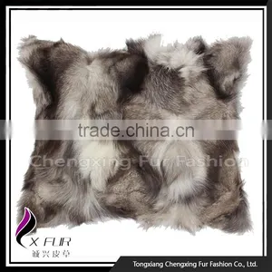 CX-D-101C Wholesale Decorative Fox Fur Pillow Case Cover thumbnail-1