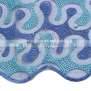 100% High Quality African Guangzhou Lace Fabric Tulle Lace Fabric Multi Color thumbnail-5