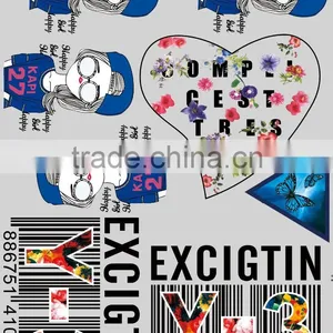 China Custom High Quality Heat Transfer Printed T-shirt Labels or Heat Transfer thumbnail-5