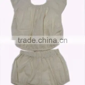 Round Shape Short Sleeve Jhabla With Bloomer thumbnail-1