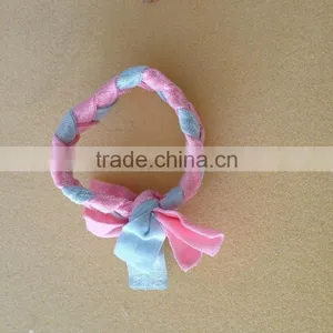 Fabric Cloth Braided Bracelet, Multi Function Fabric Cloth Hand Woven Bracelet Elastic Fabric Ponytail Holder thumbnail-3