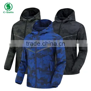 Fashion Design Lightweight 100% Polyester Outdoor Camo Running Sports Jacket for Men thumbnail-1
