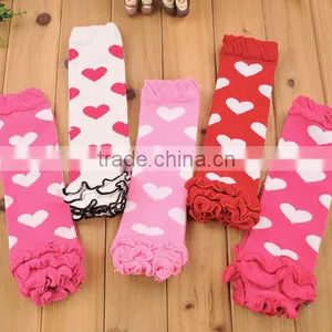 Wholesale Baby Ruffle Heart Pattern Kids Lovely Leg Warmers thumbnail-1