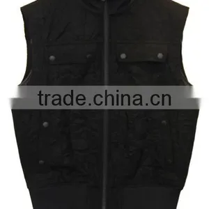 2014-2015 Men Leather Biker Vest Leather Vest Cooling thumbnail-6