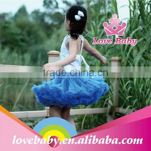 Hot Sale Blue Fluffy Skirt Chiffon Pettiskirts Tutu thumbnail-1