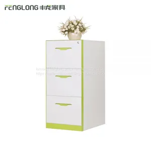 Steel Office Furniture Knock Down High Quality Luoyang Office Metal 3 Drawer File Cabinet thumbnail-1
