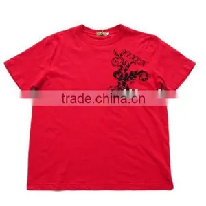 Red Crew Neck Men's Printed T-Shirt thumbnail-1