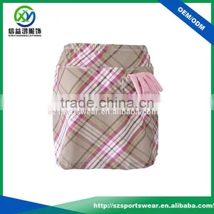 2016 Plaid Tech Classic Style Customize Ladies Golf Skirt thumbnail-1