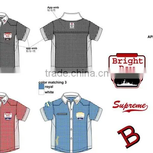 Custom Child Boys Shirt Summer Check Designs Small Boys Stylish Shirt thumbnail-2