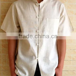 Flax Short Sleeve Shirt Leisure of Big Yards thumbnail-1