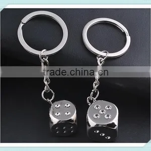 3D Dice Keychains Novelty Metal Keyrings Gifts thumbnail-1