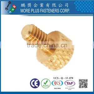 Made in Taiwan Brass M4 Knurled Head Diamond Thumb Screw thumbnail-2