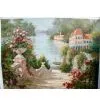 Garden Scenery Oil Painting ( 100% Handmade Oil Painting) thumbnail-1