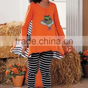 Wholesale Flower Embroidery Halloween Kids Outfits thumbnail-2