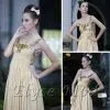 ELYSEMOD Empire Spaghetti Straps Sweep/Brush Pearl Satin Quick Delivery/ Wedding Party Dress thumbnail-3