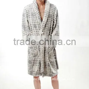 100%polyester Coral Fleece Bathrobe thumbnail-1
