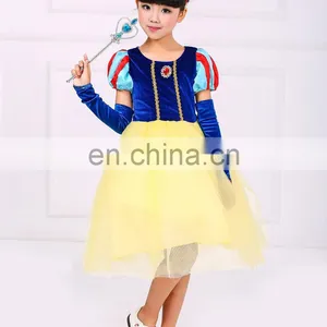 2016 Frozen Elsa Girl Party Dress , The New Children Dress Roses Frozen Elsa ANNA Dress Snow White26389 thumbnail-1