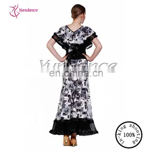 AB021 Chinese Ink Flower Ballroom Dance Costumes Manufacturer thumbnail-2