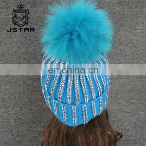 Best Choose Beanie Cap Acrylic Pompom Beret Fur Pompoms Hat thumbnail-2