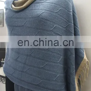 Herringbone Knitted Pashmina Wool Shawls,stoles,scarves 2017 thumbnail-2