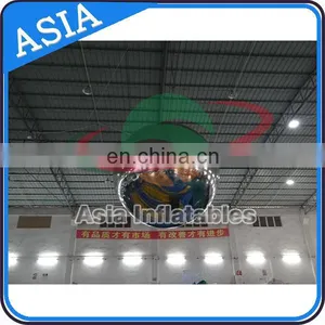 2m Hot Sale Silver Inflatable Mirror Ball Stage Decoration Ball for Fashion Show thumbnail-1