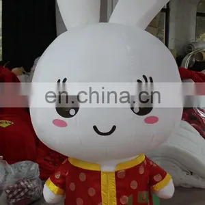 New Arrival!!!HI CE Inflatble Rabbit Mascot Costume in 2 Meters,inflatable Animal Mascot Costume for Hot Sale thumbnail-4